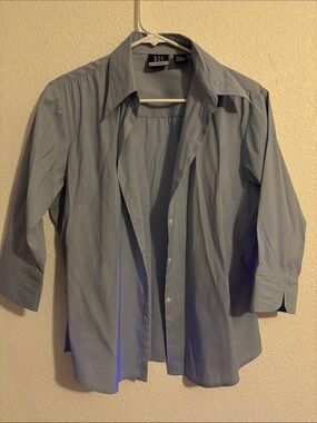 Women’s Light Blue Button-Up Shirt